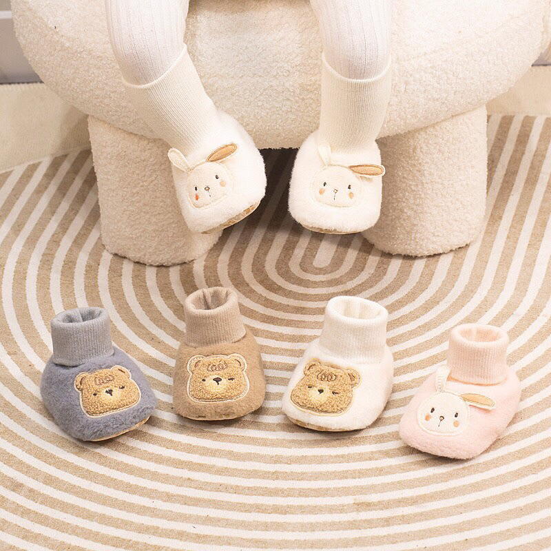 Giày Bốt cotton Mềm Mại Chống Trượt Giữ Ấm Thoải Mái Dành Cho Em Bé Sơ Sinh