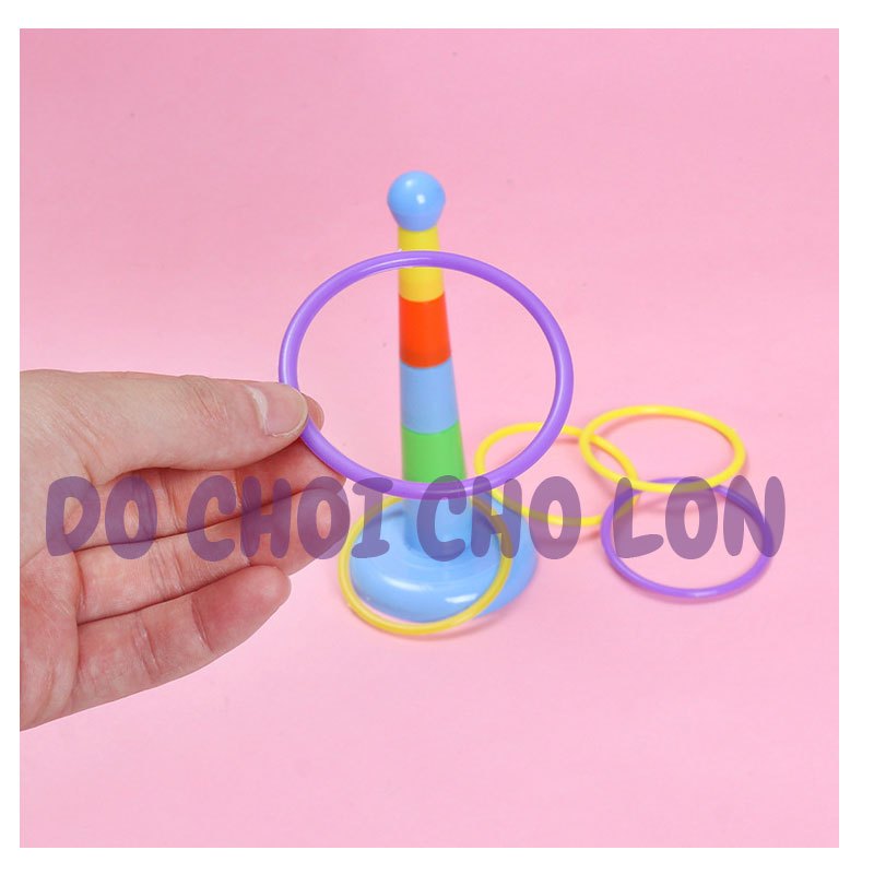 Đồ chơi ném vòng thảy vòng MINI bằng nhựa 5 vòng đủ màu đường kính 6.5 cm