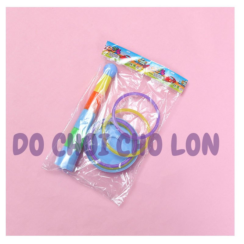 Đồ chơi ném vòng thảy vòng MINI bằng nhựa 5 vòng đủ màu đường kính 6.5 cm