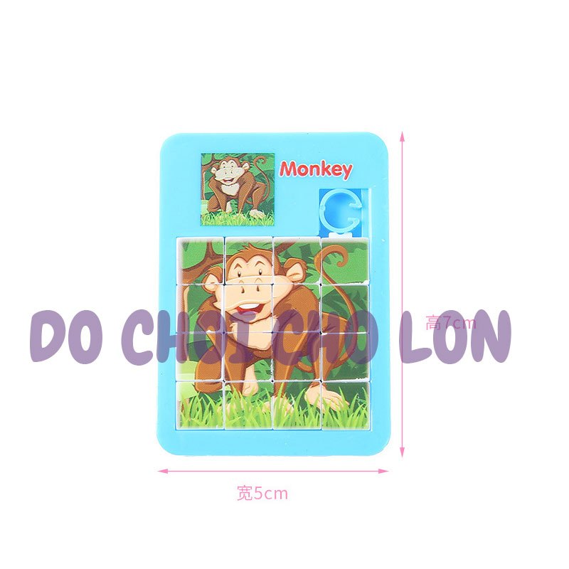 Đồ chơi trượt ghép hình 16 mảnh cho bé bằng nhựa 7 x 5 cm