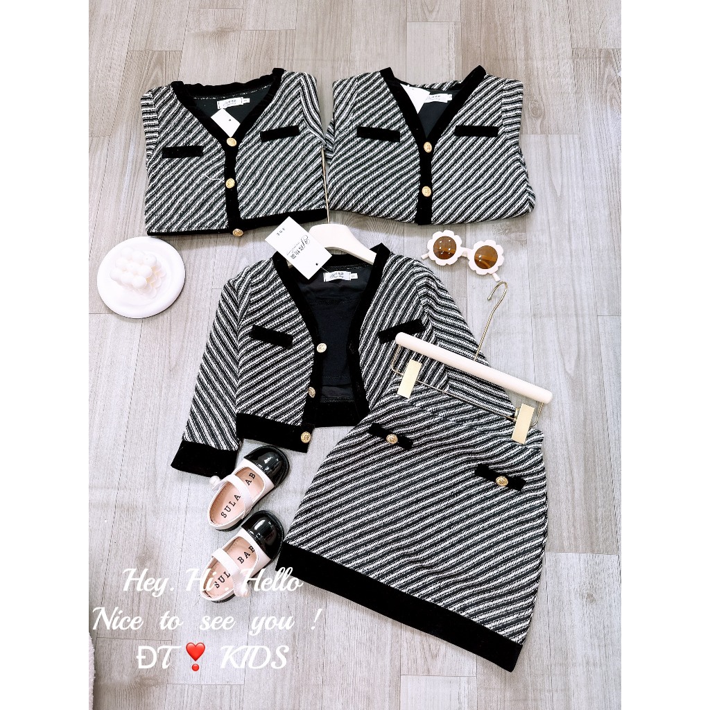 10-30KG SET 3 CHI TIẾT ÁO DẠ+CHÂN VÁY+ ÁO HAI DÂY CÁ TINH