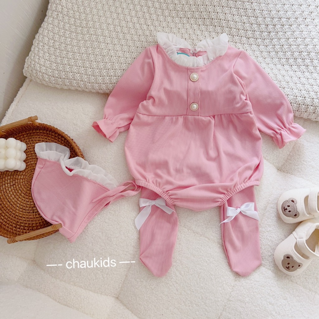 BODY TĂM KÈM QUẦN TẤT CHO BÉ GÁI XINH XẮN