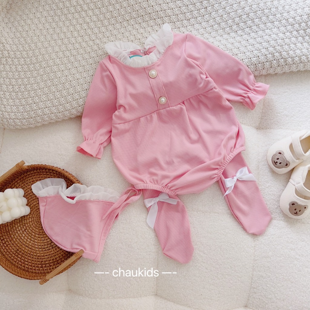 BODY TĂM KÈM QUẦN TẤT CHO BÉ GÁI XINH XẮN