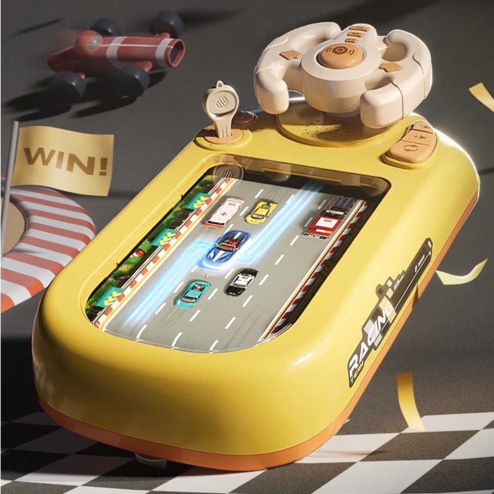 Đường đua ô tô màn hình chuyển động, có vô lăng điều khiển âm thanh vui nhộn, game ô tô đường đua bản nâng cấp