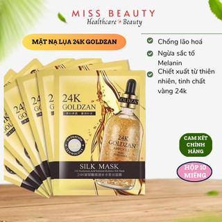 Hộp 10 miếng mặt nạ lụa 24k goldzan silk mask