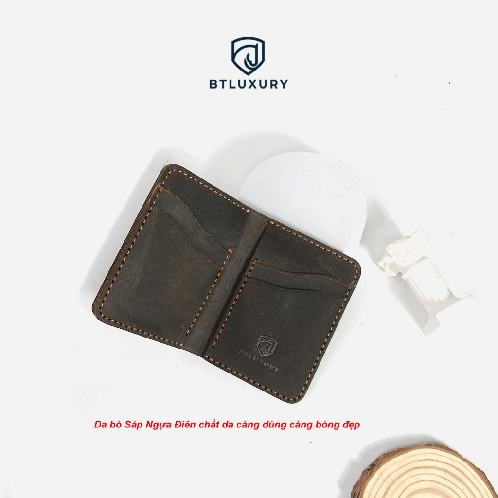 Ví Nam Mini SWAN Khắc tên theo yêu cầu, chất da Nappa cao cấp, mềm mịn, bảo hành 12 tháng, Thương Hiệu BTLUXURY