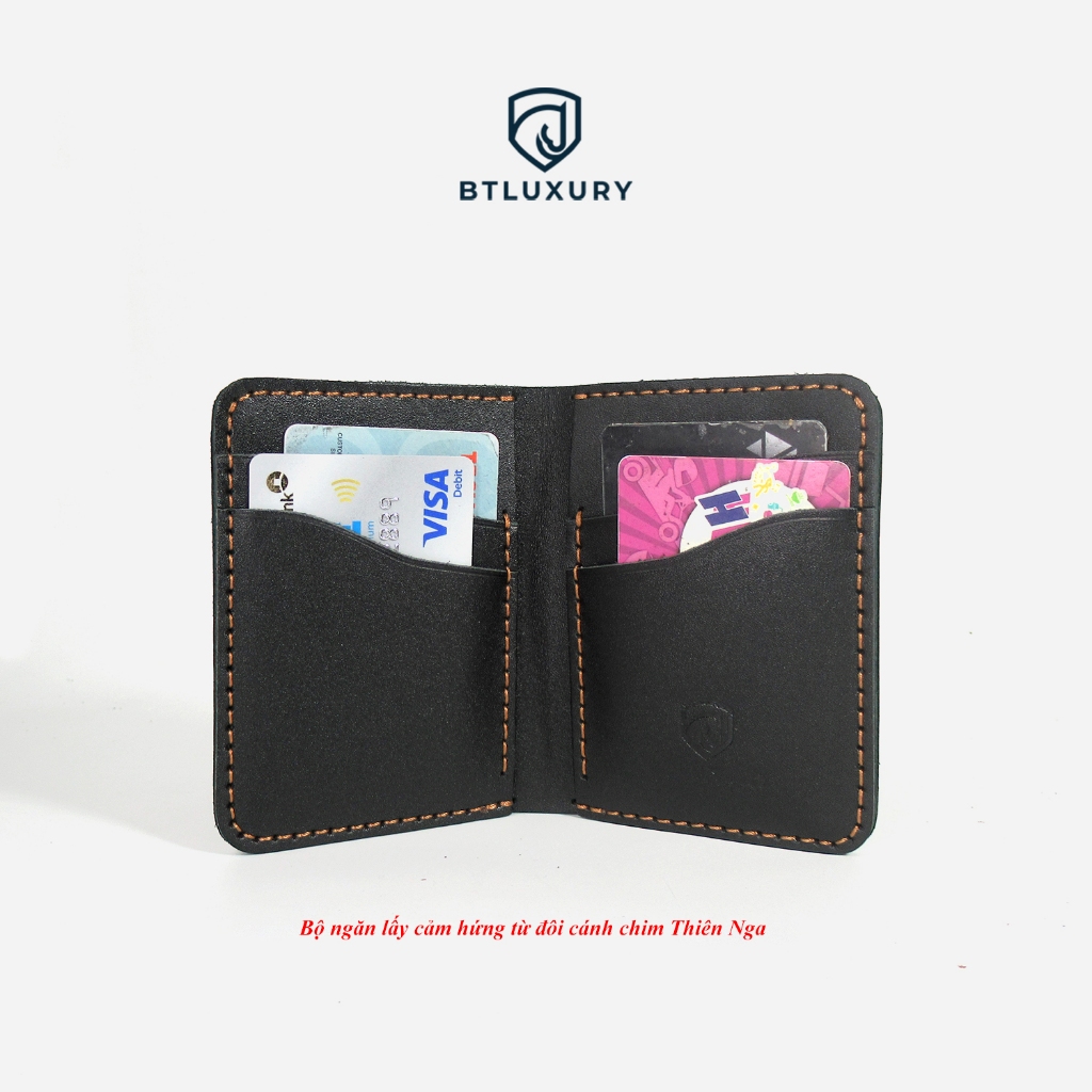 Ví Nam Mini SWAN Khắc tên theo yêu cầu, chất da Nappa cao cấp, mềm mịn, bảo hành 12 tháng, Thương Hiệu BTLUXURY