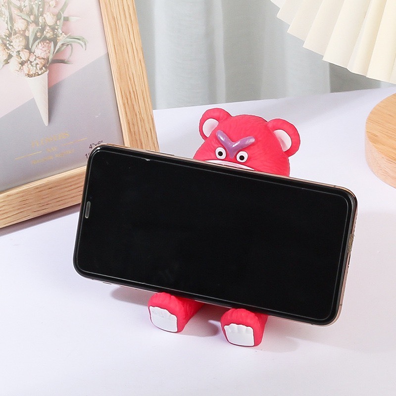 Giá Đỡ Điện Thoại / Máy Tính Bảng Hình Gấu Hồng Dễ Thương