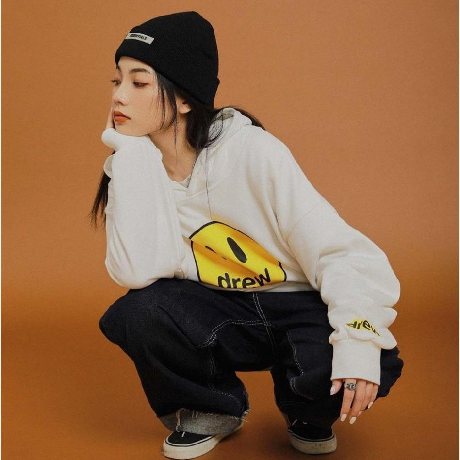 Áo hoodie nam nữ Drew mặt cười form rộng áo khoác hoodie