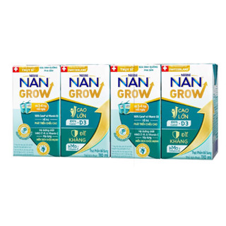Lốc 4 hộp sữa pha sẵn Nestlé Nan Grow 110 ml (từ 1 tuổi)