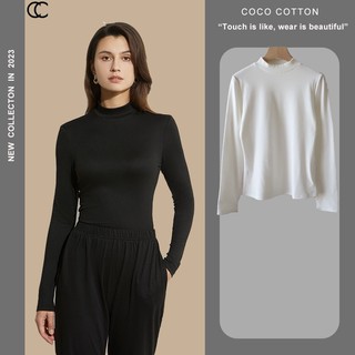 Áo giữ nhiệt nữ thun dài tay COCOCOTTON cao cấp CC02