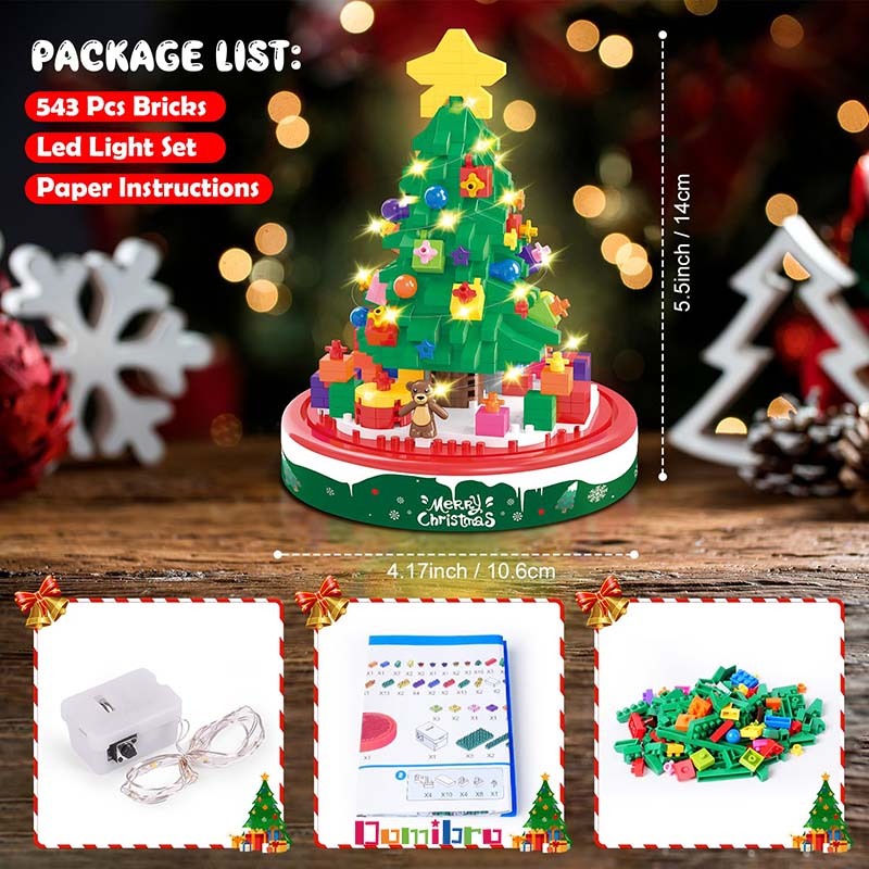 Bộ đồ chơi lắp ráp Lego Cây Giáng sinh Mô hình xếp hình, Quà tặng Giáng sinh, cây Giáng sinh với ánh sáng