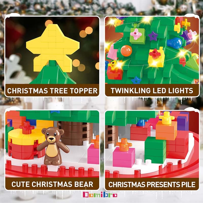 Bộ đồ chơi lắp ráp Lego Cây Giáng sinh Mô hình xếp hình, Quà tặng Giáng sinh, cây Giáng sinh với ánh sáng