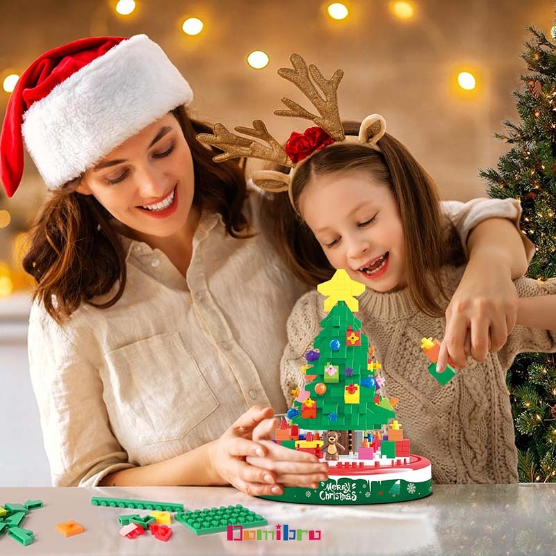 Bộ đồ chơi lắp ráp Lego Cây Giáng sinh Mô hình xếp hình, Quà tặng Giáng sinh, cây Giáng sinh với ánh sáng