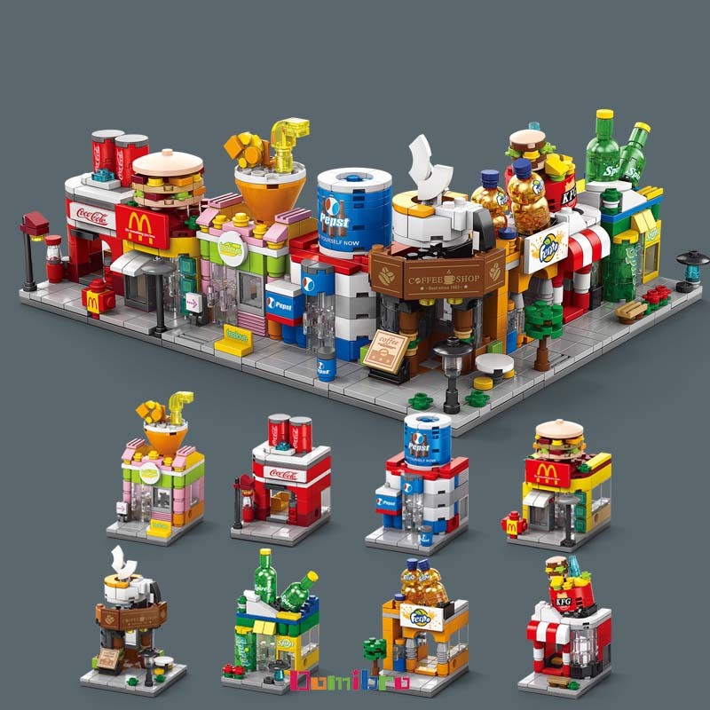 Bộ đồ chơi lắp ráp McDonald's Mô hình xếp hình, Chất liệu ABS để bảo vệ sức khỏe trẻ em