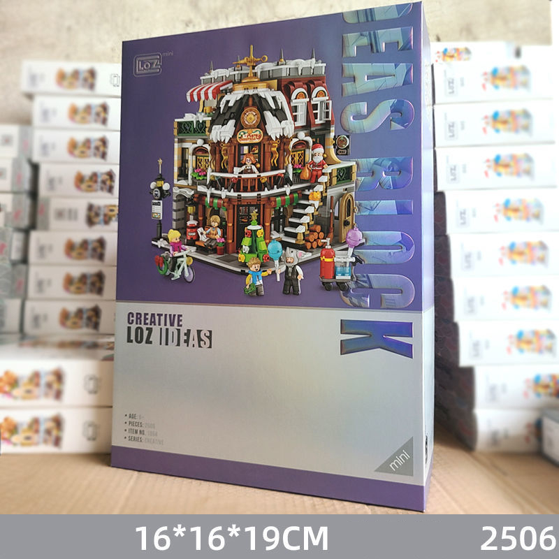 COMBO bộ lắp ráp mô hình nhà giáng sinh Christmas Cafe và nhà tết