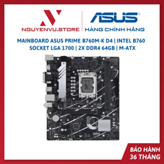 Mainboard ASUS Prime B760M-K D4 | Chipset Intel B760 | Socket LGA 1700 | 2x DDR4 64GB | mATX - Hàng Chính Hãng