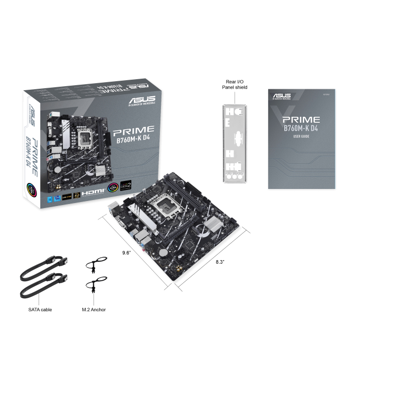 Mainboard ASUS Prime B760M-K D4 | Chipset Intel B760 | Socket LGA 1700 | 2x DDR4 64GB | mATX - Hàng Chính Hãng | BigBuy360 - bigbuy360.vn