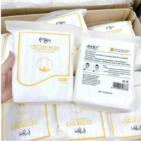 Bông tẩy trang 3 lớp Cotton Pads 222 miếng, Bông tẩy trang 3 lớp cotton , bông tẩy trang Lameila mềm dai siêu tiết kiệm