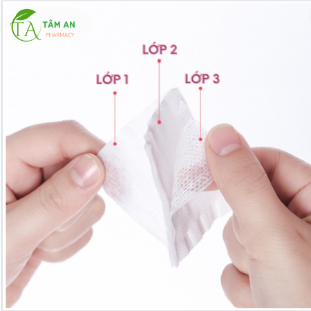 Bông tẩy trang 3 lớp Cotton Pads 222 miếng, Bông tẩy trang 3 lớp cotton , bông tẩy trang Lameila mềm dai siêu tiết kiệm