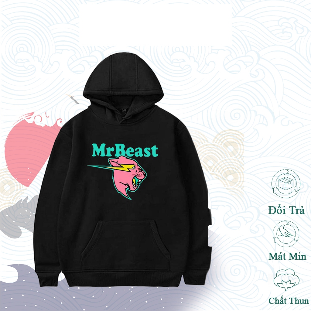 BST Áo hoodie in hình Mr Beast dành cho các fan - Có size Từ 30kg trở lên
