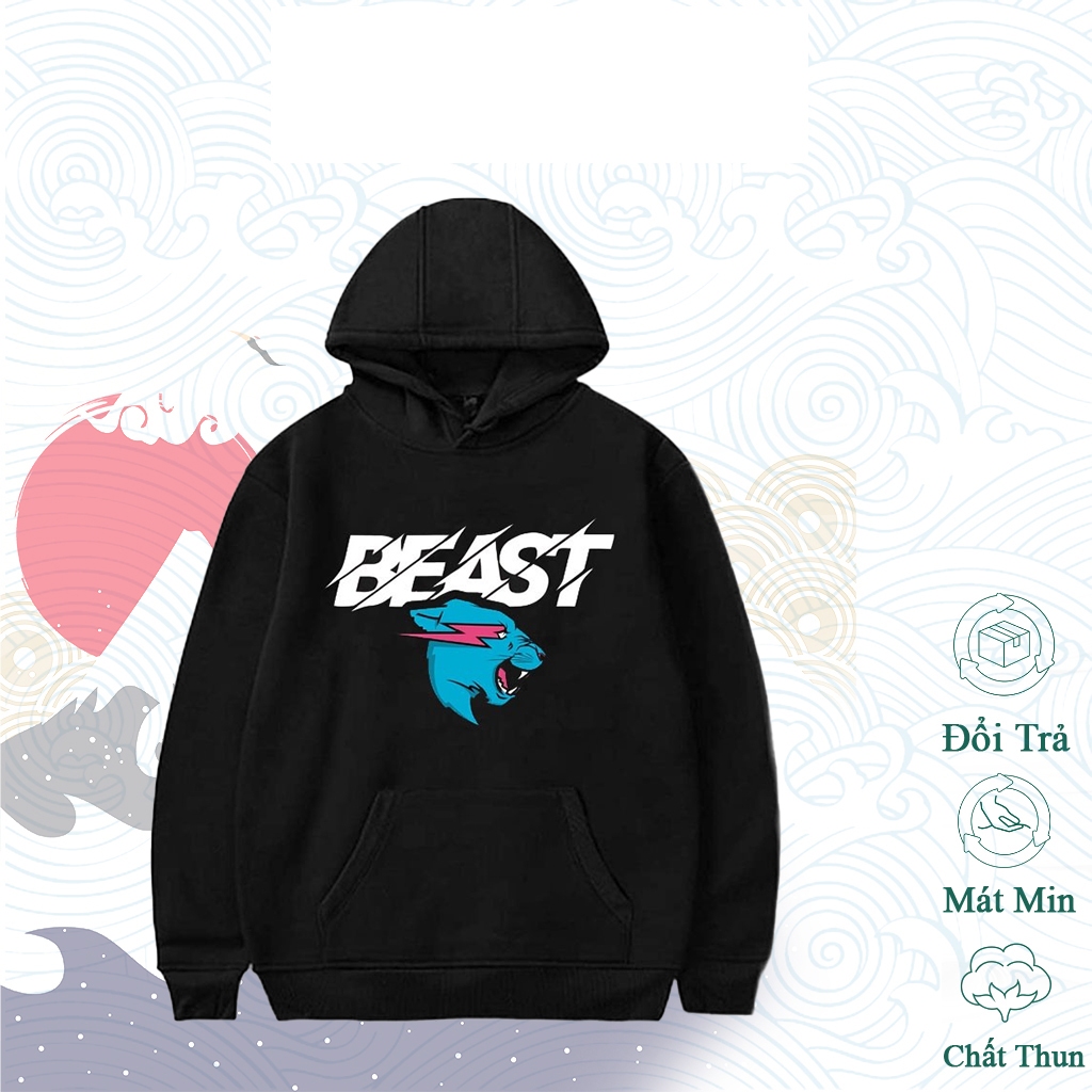 BST Áo hoodie in hình Mr Beast dành cho các fan - Có size Từ 30kg trở lên