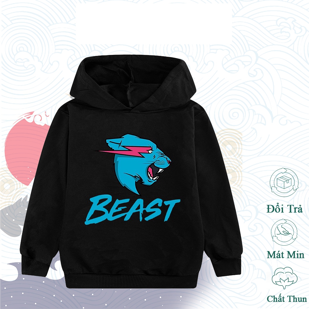 BST Áo hoodie in hình Mr Beast dành cho các fan - Có size Từ 30kg trở lên