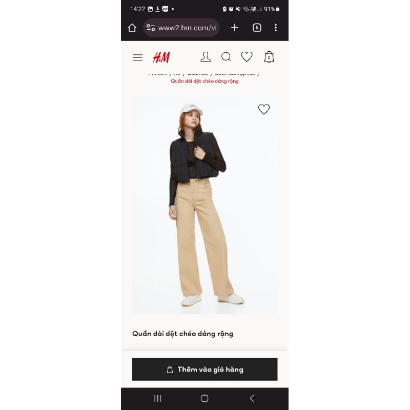 Pass thanh lý quần jeans HM suông new tag