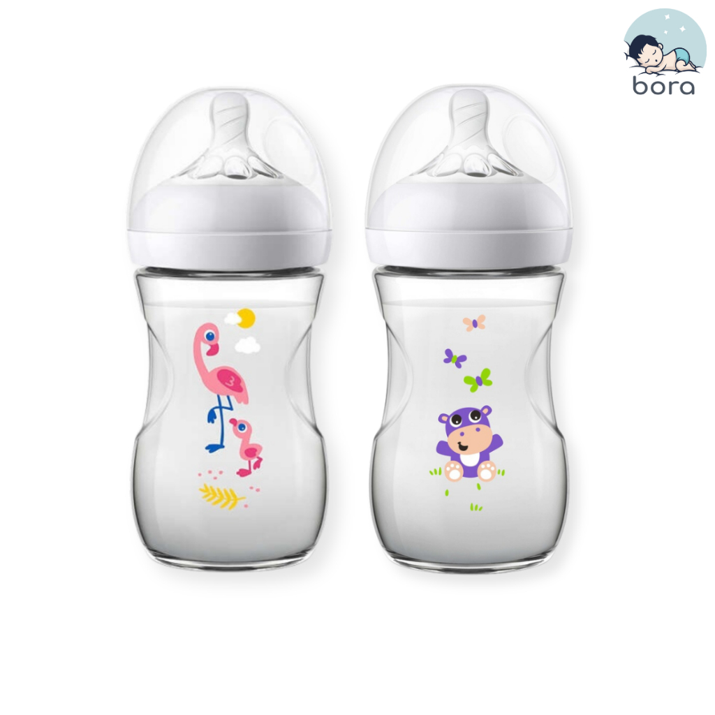 Bình sữa Avent Natural họa tiết 260ml [Được chọn núm 0 - Y][Cam kết chính hãng]