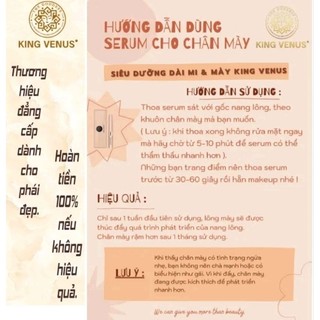 [ DATE T6/2027 ] Combo 02 Serum Dưỡng Mi và Mày King Venus: Dưỡng lông mi và lông mày đen ,rậm ,dài chắc khoẻ tự nhiên .