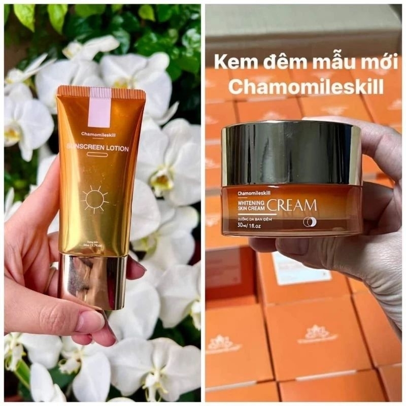 Combo kem ngày đêm Chamomileskill hàng chuẩn