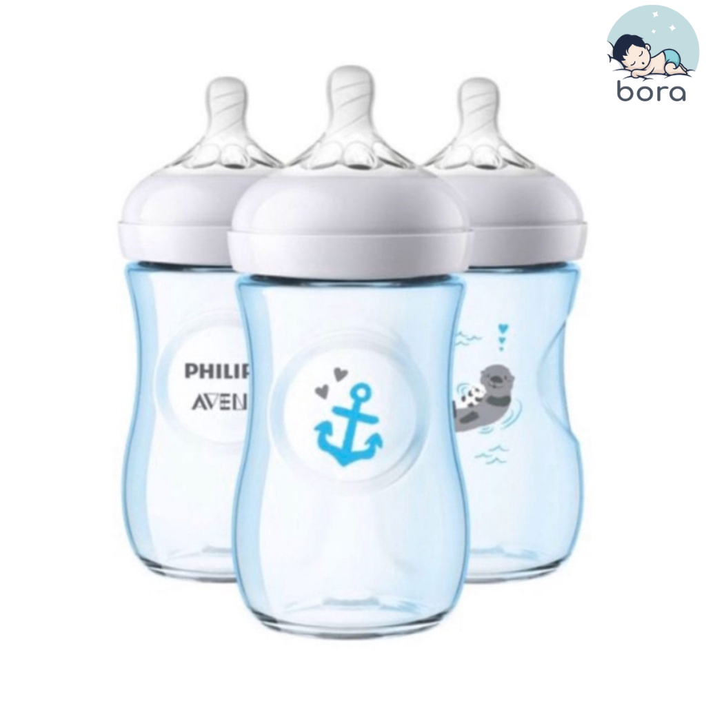 Bình sữa Avent Natural họa tiết 260ml [Được chọn núm 0 - Y][Cam kết chính hãng]