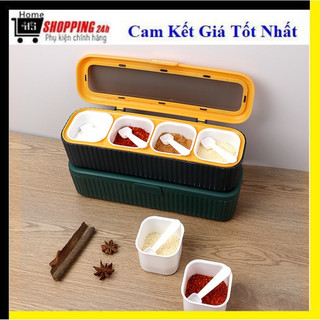 Khay đựng gia vị 4 ngăn, khay nhựa SHENGYU 4 ngăn đựng gia vị cao cấp