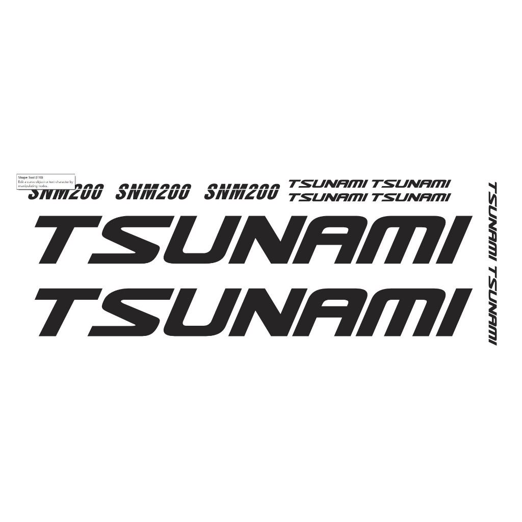 Tem DECAL TSUNAMI SNM200 Custom Fixed Gear