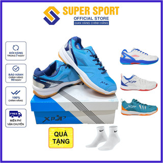 Giày bóng chuyền, Giày cầu lông XP CL05 nam nữ chính hãng màu xanh tặng kèm tất dệt kim - Đế chơi sân bê tông tốt
