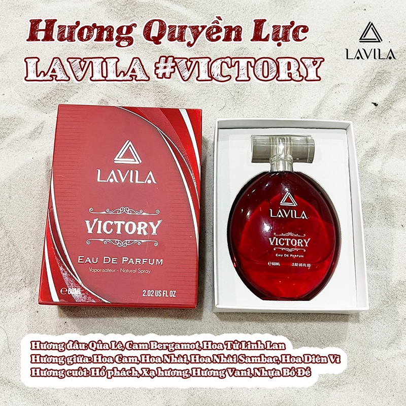 Nước Hoa Nữ Lavila Victory 60ml Chính hãng - Mùi Hương Quyến Rũ Thơm Lâu 8-12 Tiếng