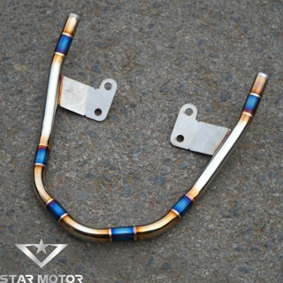 [Loại vểnh] Tay xách ( cảng sau ) Inox 304 From Trần Thuận  Wave 100, Wave 110, Wave 50cc, Sirius - Đầu chụp nhôm CNC