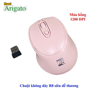 Chuột không dây nữ R8, Chuột màu hồng kute dễ thương dành riêng cho nữ, Tặng kèm pin
