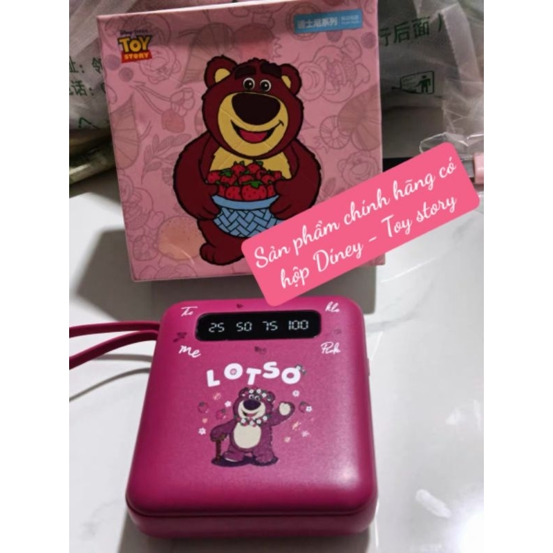 Pin sạc dự phòng Gấu Dâu Disney 10.000mAh sạc nhanh dung lượng lớn