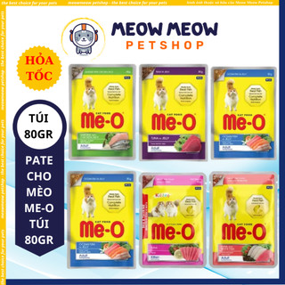 Pate cho mèo me-o túi 80gr. pate dinh dưỡng cho mèo me-o đủ vị.