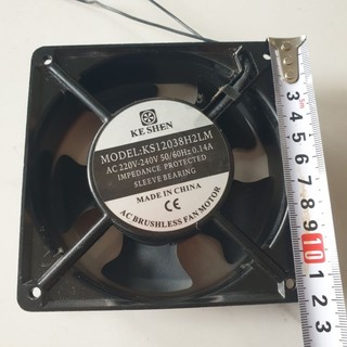 Quạt thông gió, hút mùi, tản nhiệt 220v vuông 12cm 0.14A siêu bền tháo máy