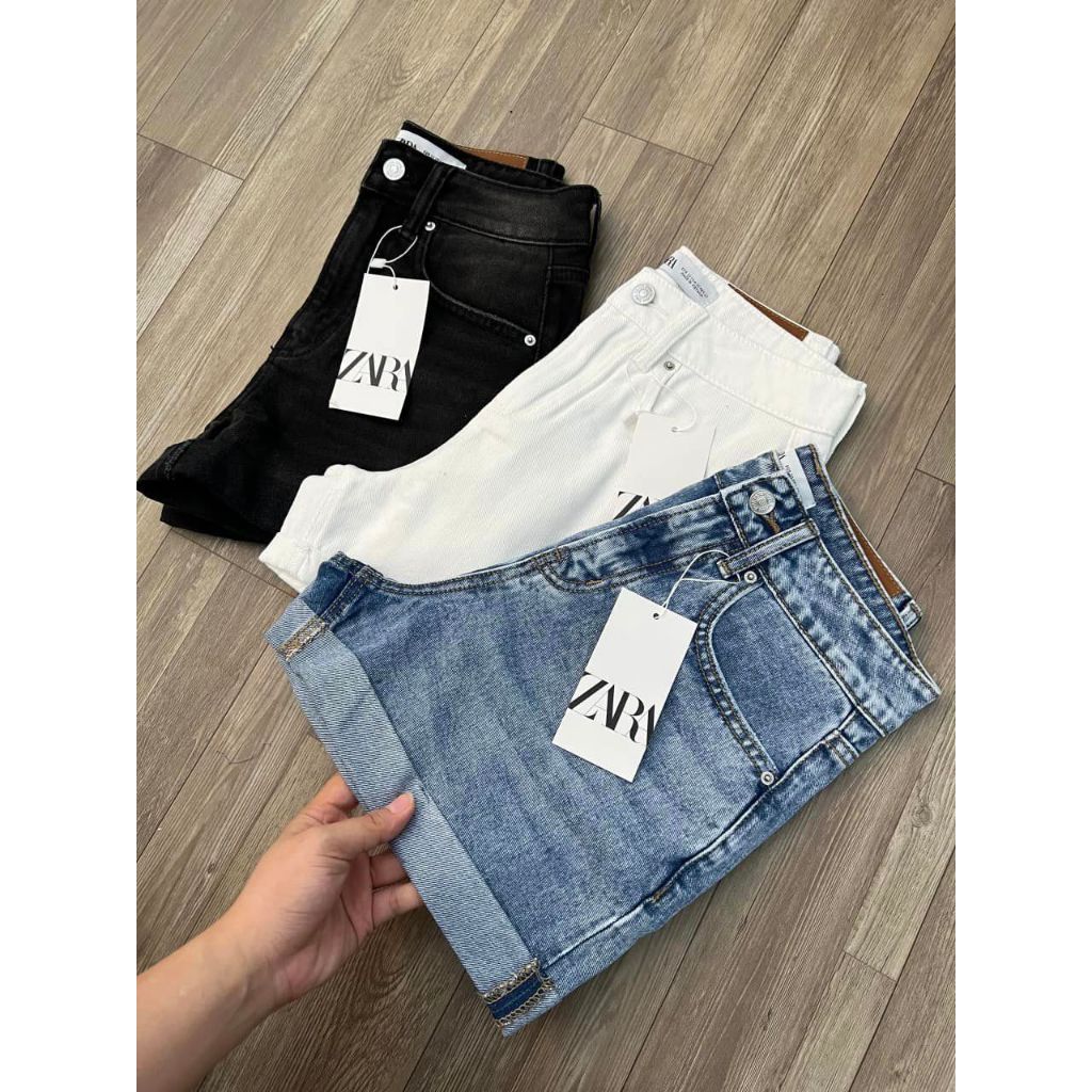 Short Jean Zara dư xịn lật lai