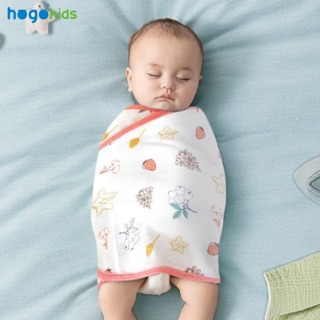 Khăn Quấn Bé Sơ Sinh Chống Giật Mình, Vải Cotton Mềm Mịn Thoáng Khí KT 35x80cm