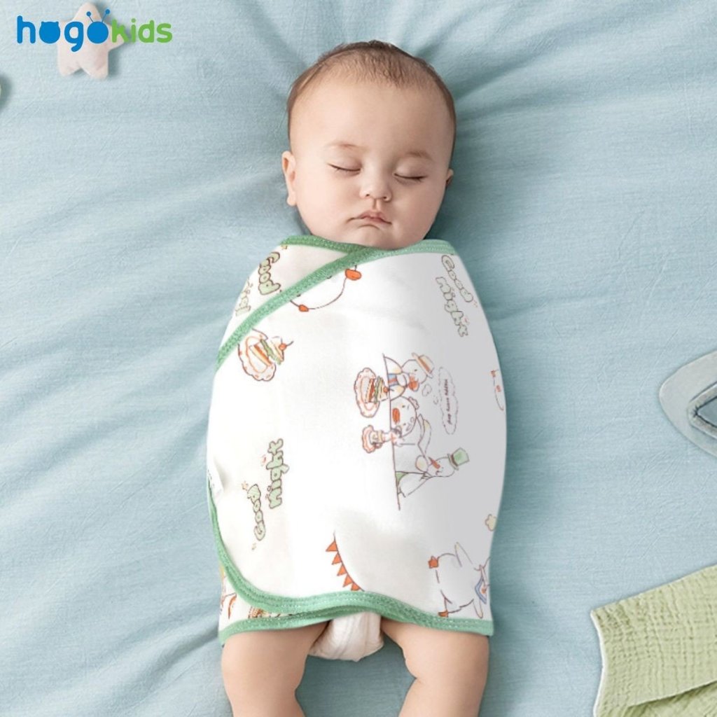 Khăn Quấn Bé Sơ Sinh Chống Giật Mình, Vải Cotton Mềm Mịn Thoáng Khí KT 35x80cm