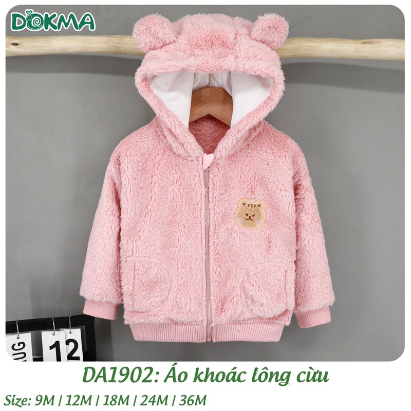Áo khoác lông Dokma cho bé trai bé gái 6-24m