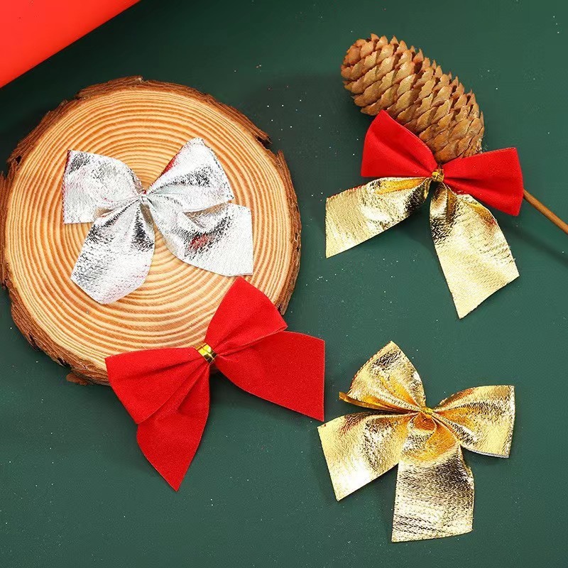 Sét 12 nơ trang trí noel 5,5CM