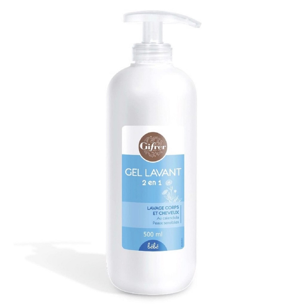Sữa tắm gội cho bé GIFRER Gel LavanI 2 trong 1 - Chai 500ml