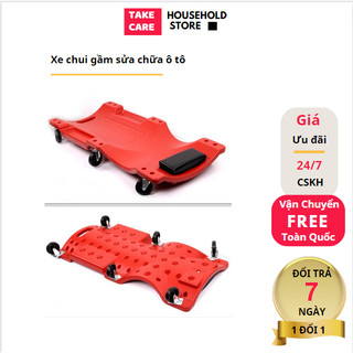 Xe chui gầm sửa chữa ô tô 6 bánh, xe chui gầm ô tô chắc chắn linh hoạt, xe nằm gầm ô tô sửa chữa