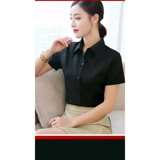  Áo sơ mi nữ lụa voan áo đen nữ tay ngắn phong cách hiện đại trẻ trung fom chuẩn đẹp A4397 đủ size 40-90kg 