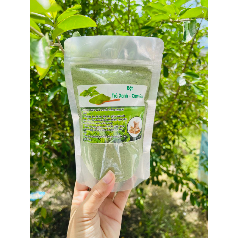 Bột cám gạo trà xanh 200gr- giá khuyến mãi 100 gói